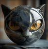 Роскошная статуэтка черной кошки Современный минималистичный декор для дома Изделие из синтетической смолы Арт-объект Фиолетовый Синий Зеленый Желтый Красный Цвет