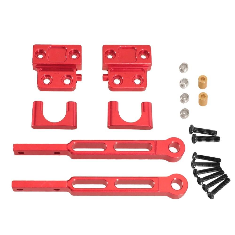 6pcs Black Red Silver Leaf Spring Modified Rod Metal Fixing Plate Kit RC Accessories
