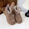 Winter Womens Boots Short Boots Women Cotton Shoes Round Headed Casual Warm Snow Boots for Women Warm Shoes