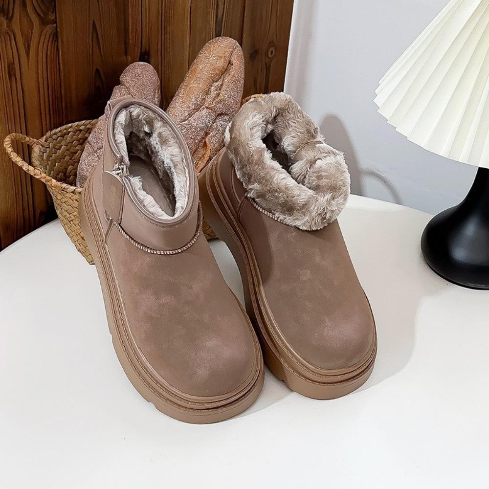 Winter Womens Boots Short Boots Women Cotton Shoes Round Headed Casual Warm Snow Boots for Women Warm Shoes