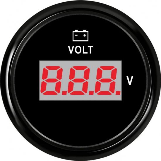 52mm Digital Voltmeter With Red Backlight Volt Meter Indicator Voltage Gauge For Marine Boat Car LED Dislay Gauge 12V 24V