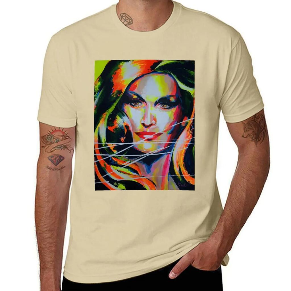 Dalida Art Painting Classic Tshirt Summer Tops Customs Basketball Graphic Tees Blanks Plain White T Shirts Unisex