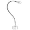 Aluminum Alloy LED Work Wall Light Flexible Gooseneck Table Wall Light (Wiring 110‑240V) Silver 6000K