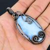 Owyhee Opal Gemstone Pure Copper Wire Wrapped Handmade Pendant Jewelry