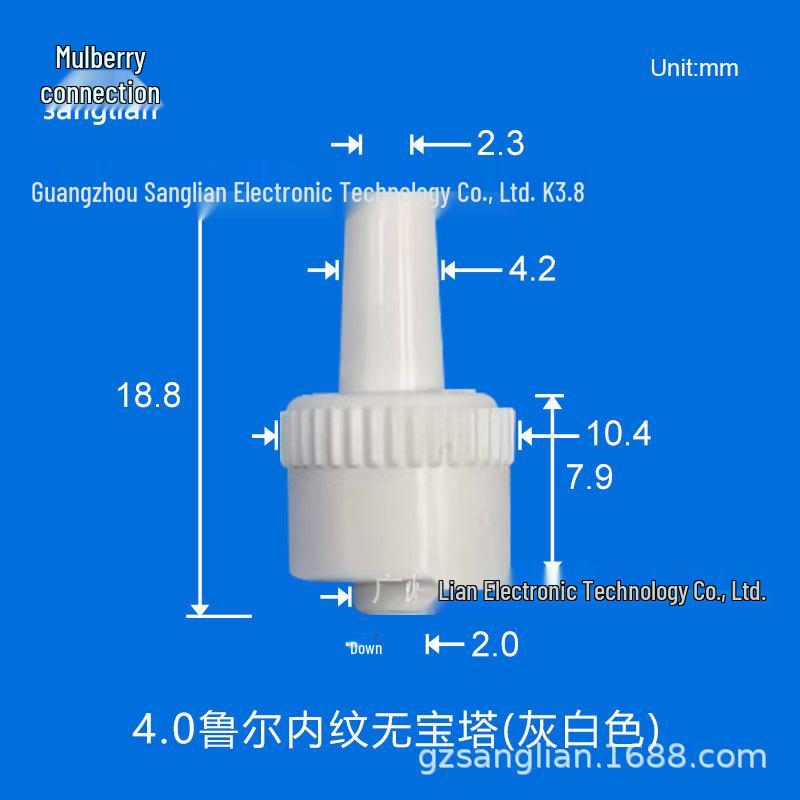 Translucent Pure PP Luer Swivel Connector for Equipment Use