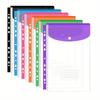 11 Holes Binder Cash Envelopes Transparent Files Envelope Bags Binder Punched Pockets  Receipt