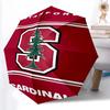 Автоматический зонт с принтом логотипа Stanford Cardinal, 8 спиц, железный каркас, пластиковая ручка, подходит для путешествий на открытом воздухе и на каждый день, идеальный подарок