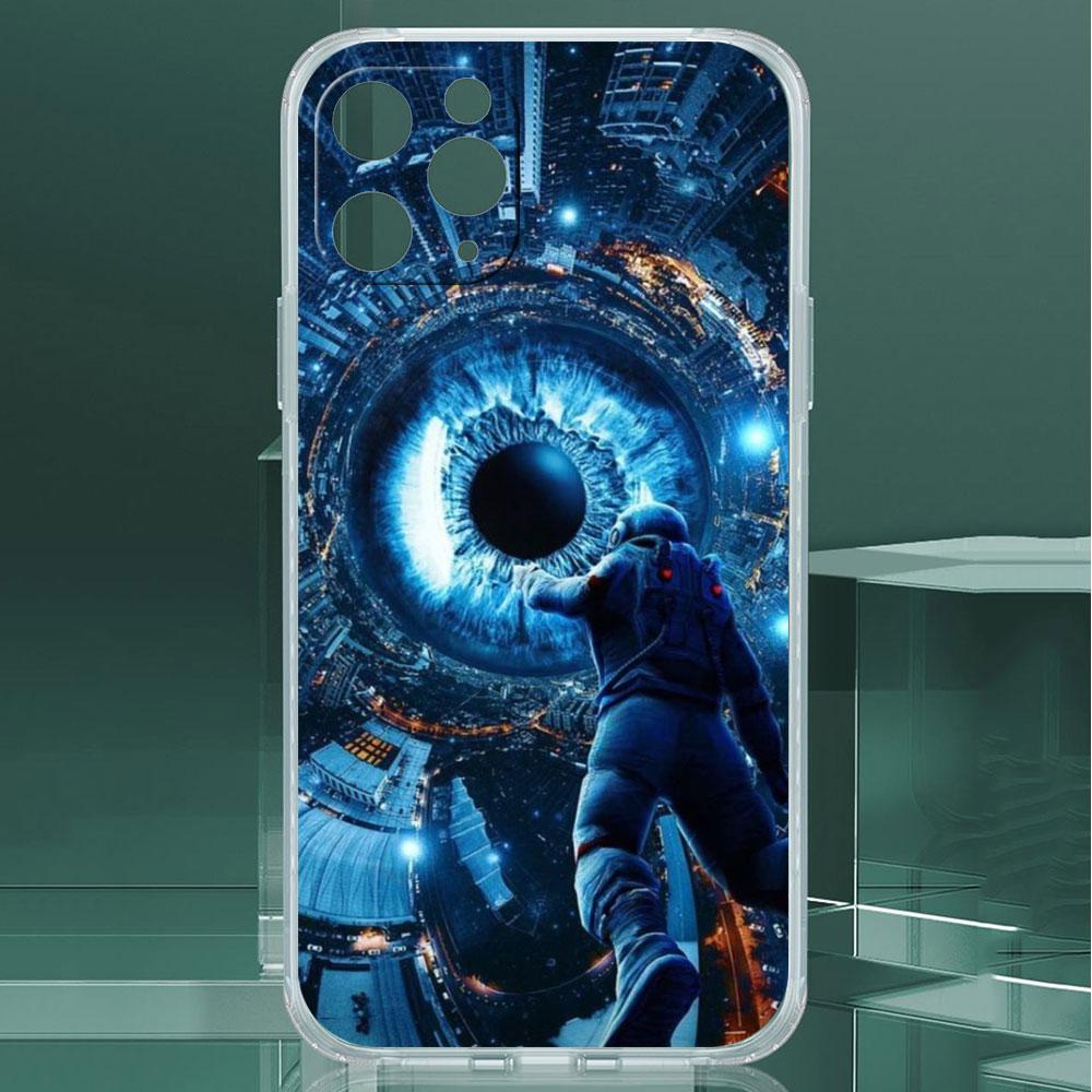 Прозрачный чехол с астронавтом «Космическая планета» для Apple iPhone 13 11 14 12 Pro 7 8 Plus XR X XS Max 6 6S 13Pro, силиконовый чехол для телефона