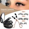 1 Set Magnetic False Eyelashes with Lash Applicator Clip Reusable Natural Wispy Magnetic Fake Lashes with Clamp Women Eye Makeup Tools
