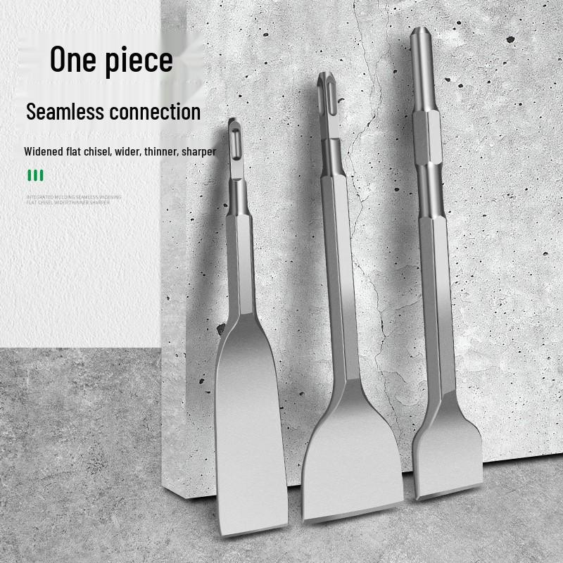 Набор электрических ударных сверл: Квадратный/Круглый/Шестигранный хвостовик, Ультратонкое плоское/остроконечное долото, Лопатка, Головка долота для резки стен со шлицем.