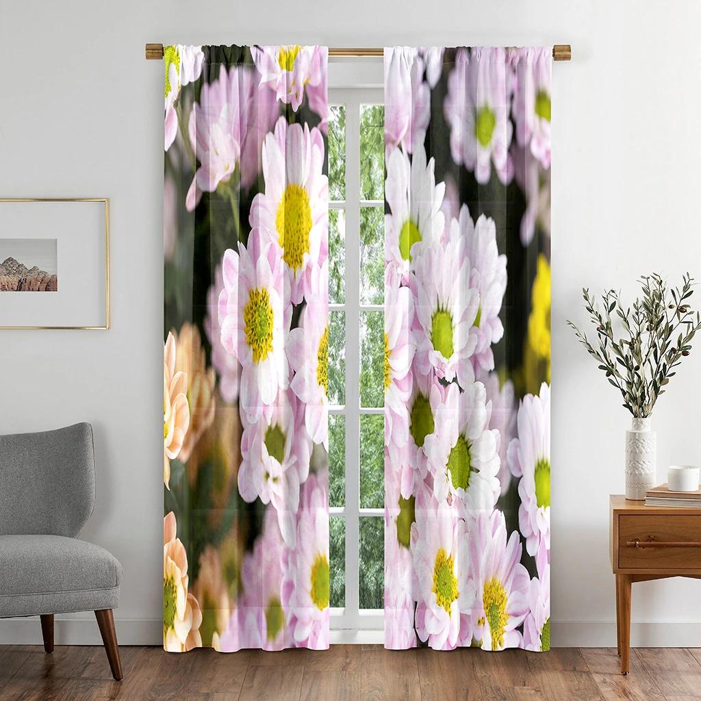 Daisy Flower Blackout Drapes ideal ideal for The Bedroom Window Fabric Drape ideal ideal for Living Room Left and Right Biparting Open High Shading