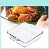 Квадратная стеклянная жаровня, форма для выпечки, контейнер для приготовления в микроволновой печи, тарелка для рыбы-гриль