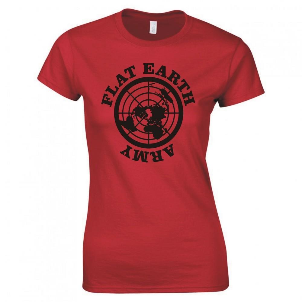 Funny Flat Earth Army Skinny Fit TShirt