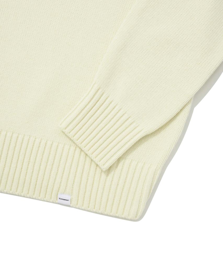 COVERNAT Middle C Logo Crewneck Knit Ivory