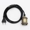 2.5m Power Cord With Lamp Holder Vintage Lamp Cord Sets With Button Switch Textile