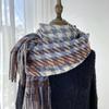 Matching Scarf Women's Autumn and Winter New Imitation Cashmere Fringed Shawl Korean Version Warm and Thickened Scarf