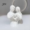 Non-fading Couple Figurine 3D Printed Heart Statue, Abstract Minimalist Lovers Embrace Figurine, Romantic Desktop Molded Statue Decor for Living Room