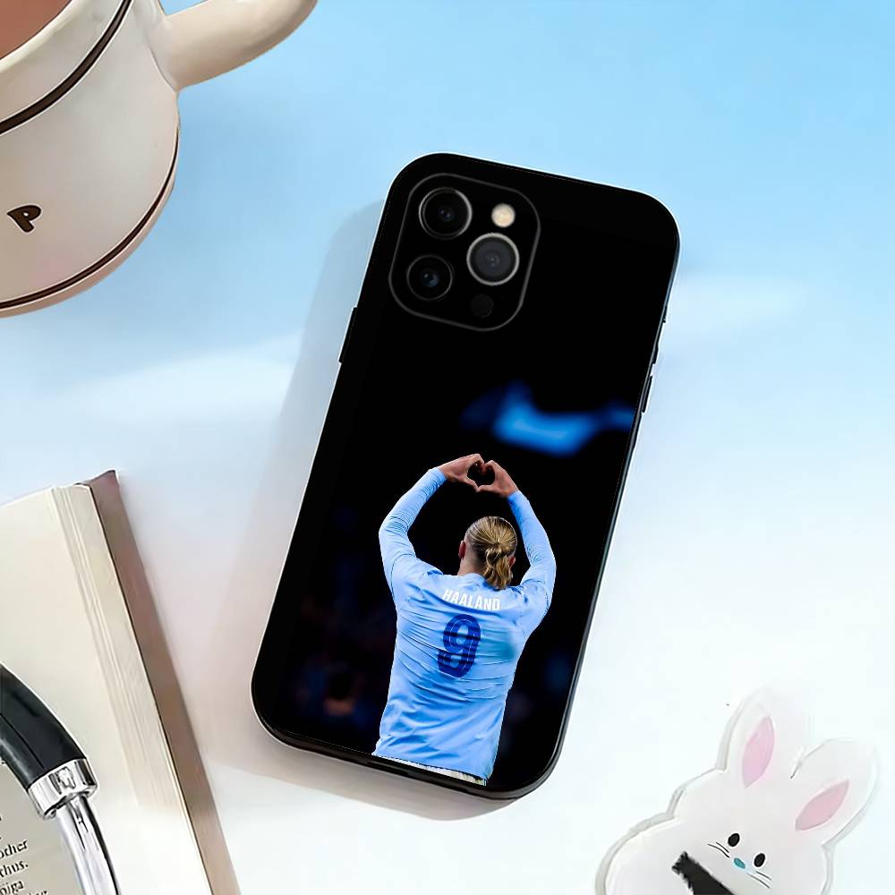 Чехол для телефона E-Erling H-Haaland для iPhone 17, 16, 15, 14, 13, 12, 11 Plus, Pro Max, Другие Мягкий Черный Чехол