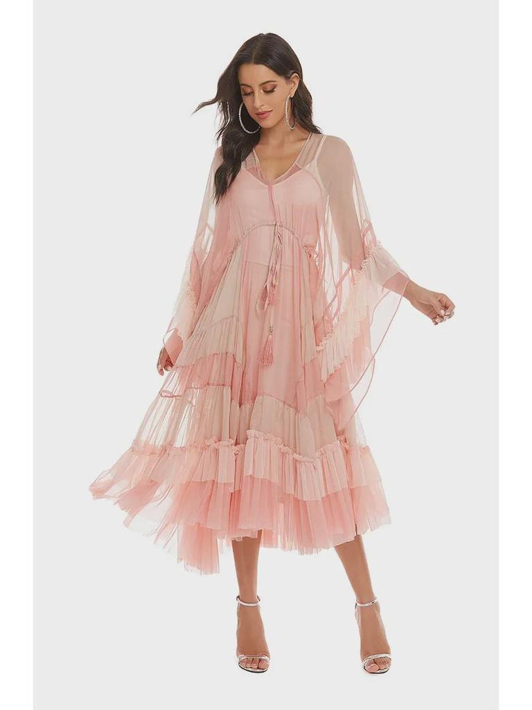 Пляжное платье с длинной юбкой в стиле бохо 2024 года — летний праздничный стиль