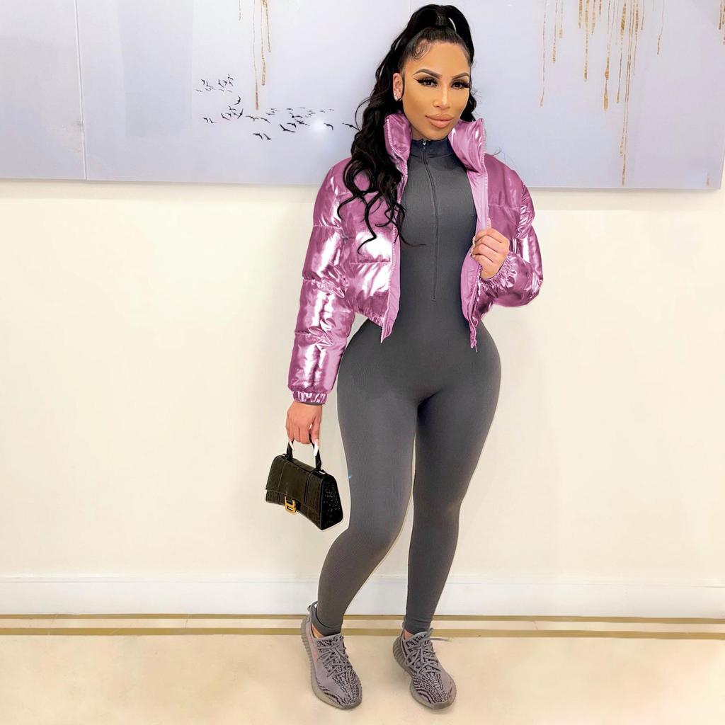 Модная женская повседневная короткая куртка с хлопковой подкладкой в европейском и американском стиле - Мода осень/зима