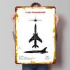 Thunderchief Tin Plaque Poster Customized Wall Art Retro Vintage Metal Signs for Man Cave Modern Home Decoration Luxury Decor