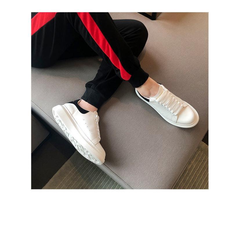 Women Thick Sole White Sneakers Casual Platform Height Increasing Fashion Shoes