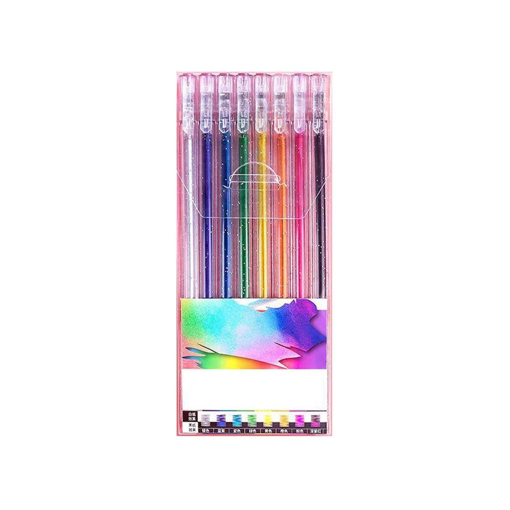 Glitter Gel Pen Set, For Coloring Books, Artist Colored Gel Markers Colorful Pens Neon Gel Pens For Kids Adult Coloring Books And Drawing 22ml