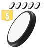 Set of 5 Black Surface-mounted Ceiling Lights 20W 2000lm IP40