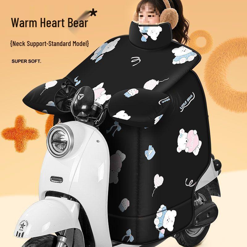 Зимний ветрозащитный чехол на лобовое стекло электромобиля с флисовой подкладкой и увеличенными наколенниками