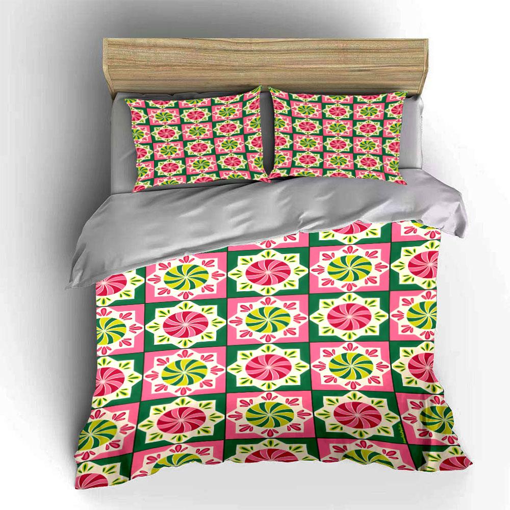 Colorful Geometric Pattern Bedding Bedding Duvet Cover Set Duvet Cover Pillowcases (1 * Duvet Cover 2 * Pillowcases, without duvet insert)