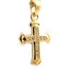 [L4374] - White Gold Plated 'Cross' Pendant