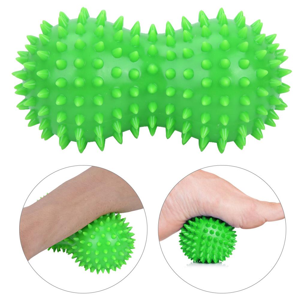 PVC Peanut Spiky Massage Ball Back Foot Massager Ball Fitness Muscle Massaging (green)