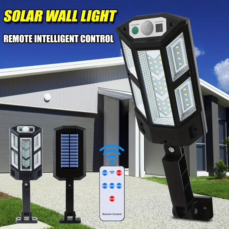 Super Bright Solar Lights Outdoor Motion Sensor Solar Street Lamp Wall Security Sunlight For Garden Patio Path Yard