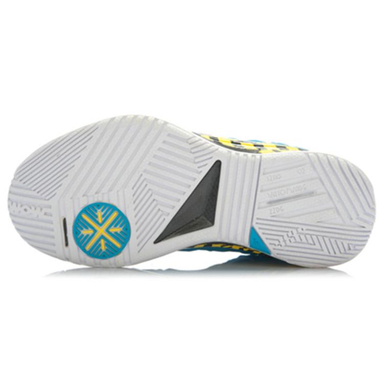 Li Ning WOW 2 Амортизирующие Дышащие Износостойкие Средние Баскетбольные Кроссовки Мужские Черные Желтые Синие ABAJ003-13