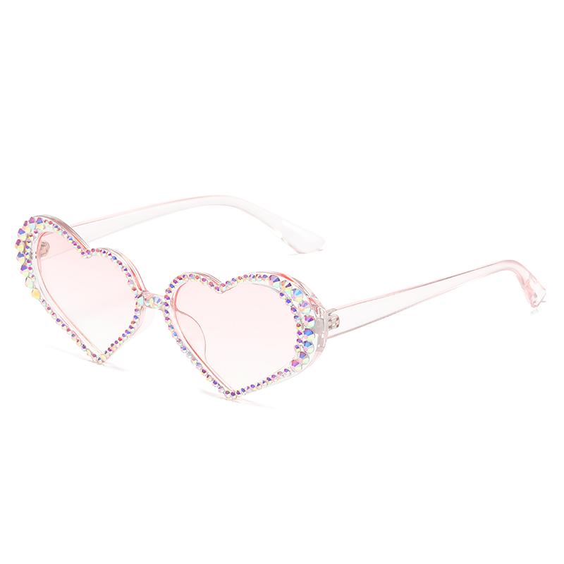Protective Glasses  New Water Diamond Sunglasses Candy Color Design Female Eyeglasses For Women Punk Large Frame Shades