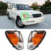 Front Bumper Corner Light Side Marker Turn Signal Lamp Assembly for Lexus LX470 1998-2007, ABS Parking Light Housing,No Bulb Included