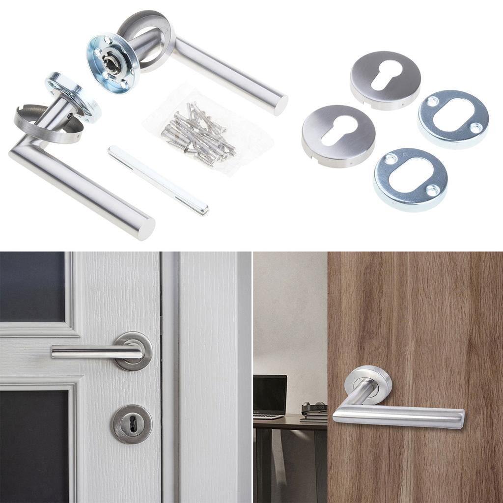 Дверной замок с рычажным механизмом, круглая ручка с Т-образной планкой, стальные уголки, дверная ручка для внутренних дверей, требующих защиты ключом