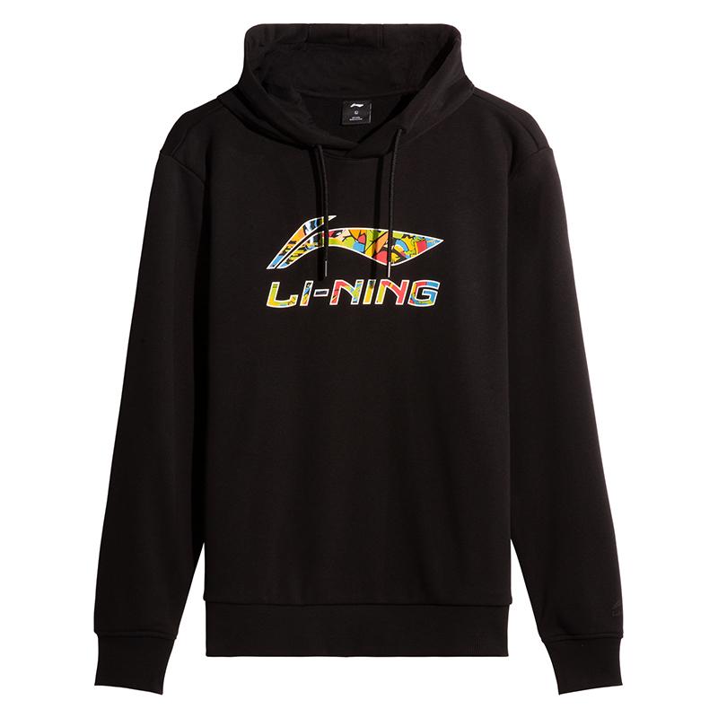 Li Ning Sweatshirts Men's Black Crew Neck Moderate AWDVJ01-2