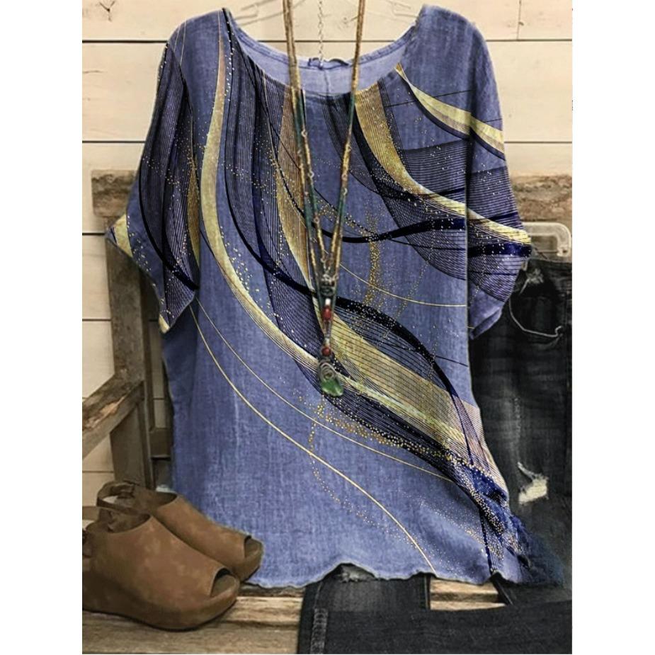 Весна Лето Топы Женские Повседневные 3D Кошка Животное Принт Футболка Винтаж Свободная Футболка С Коротким Рукавом Плюс Размер