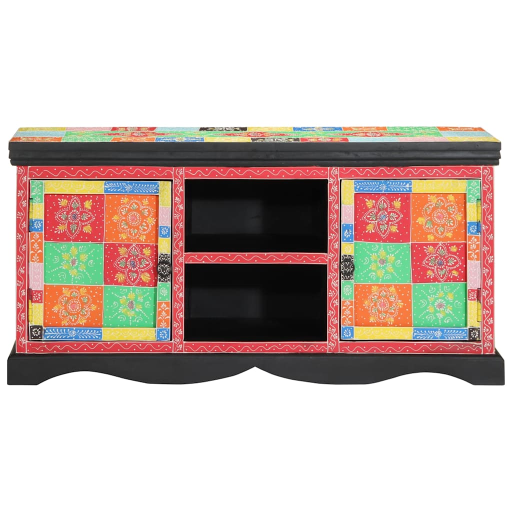 TV Cabinet Multicolored 100 x 35 x 50 cm Solid Mango Wood