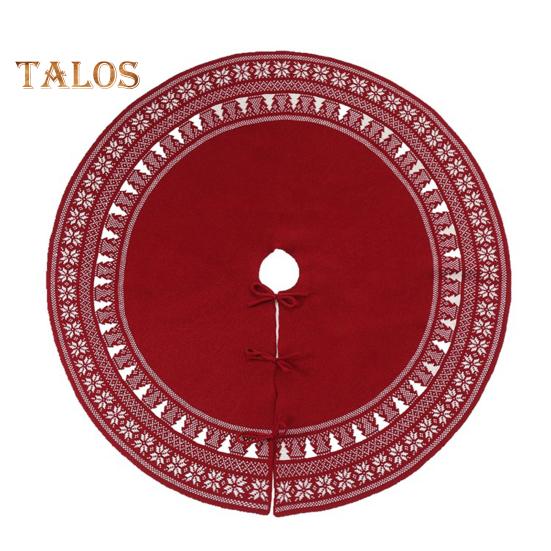 Вязаная юбка в виде рождественской елки, деревенская толстая юбка в виде снежинки, праздничное украшение для фермерского дома, декор для домашней вечеринки