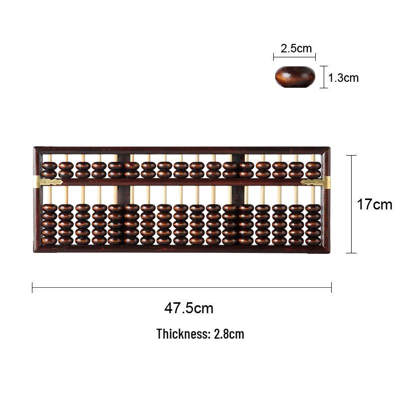 Vintage 17-Row Solid Wood Abacus - Feng Shui Decor & Business Gift
