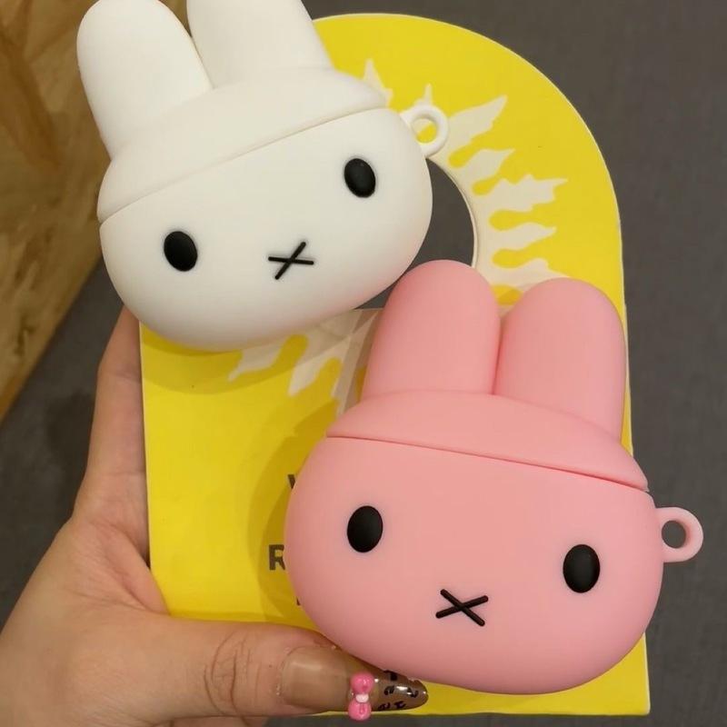 MIFFY Kawaii Silicone Bluetooth Wireless Earphone Case Protective Cover for Airpods 4 1 2 Generation Pro 3 Toy Gift