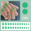 24 Pieces Solid Color Simple Nail Art, Advanced Sense Unloading White 24 Pieces Nude Black White Red Wearing Nail