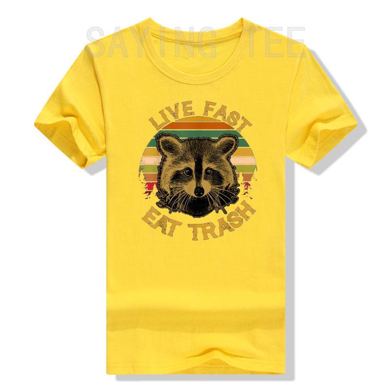 Live Fast Eat Trash Funny Raccoon Camping Vintage Hiking Shirt Live Fast Eat Trash TShirt Design Cute Animal Lover Tee Tops