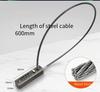 Maishi Cross-Border Password Soft Steel Cable Rope Lock for Helmet and Bicycle Anti-Cut & Anti-Pry Black/Gray
