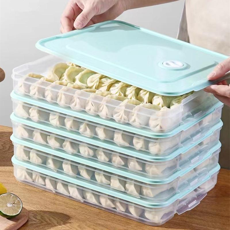 Машина для формовки пельменей Домашняя Пищевой класс Пельмени, Хаотичная заморозка Холодильник, Хранение для сохранения яиц Многослойный с крышкой