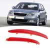 2PCS ABS Bumper Reflector Red Bumper Reflector Set  For OCTAVIA 1z Facelift 2009-2012