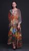 Phagun Mughal Monuments Long Caftan Maxi Dress Beach Swimwear Cover Up Womens