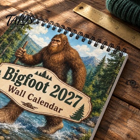 Ежемесячный планировщик встреч Savage Настенный календарь 2027, 12-месячный Дикая природа Искусство со спиральным переплетом на плотной бумаге, Тематический органайзер для домашней студии